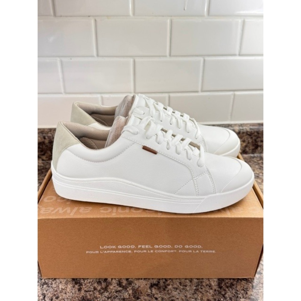 Dr. Scholls Time Off Men White Low Top Lace Up Sneakers Size 9M
